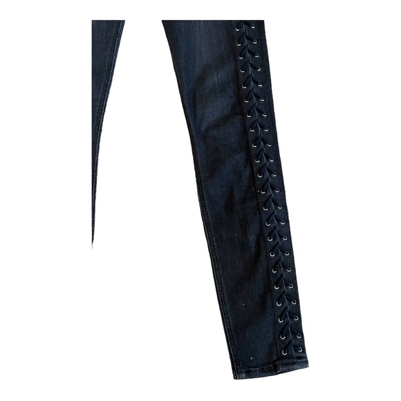 Express Black Denim High Rise Legging -Jeans! Size 4R - Picture 10 of 14